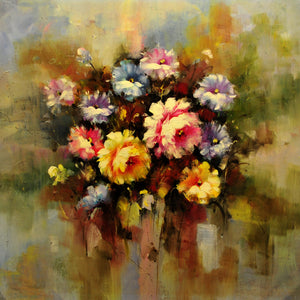 FL4017214 - 40"x40" Original Oil Painting