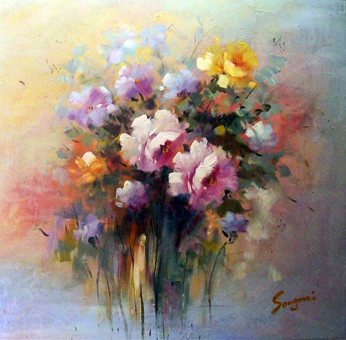 FL4018970 - 40"x40" Original Oil Painting