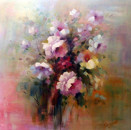 FL4018977 - 40"x40" Original Oil Painting
