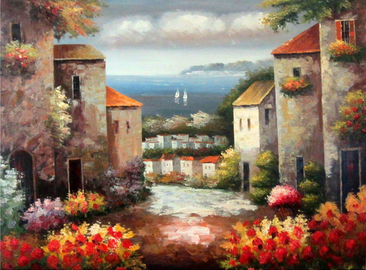 FL4816302 - 36"x48" Original Oil Painting
