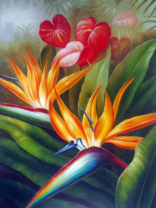 FL4817842 - 36"x48" Original Oil Painting