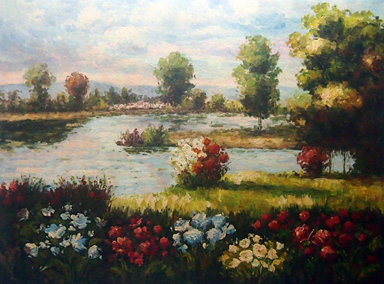 FL4818324 - 36"x48" Original Oil Painting