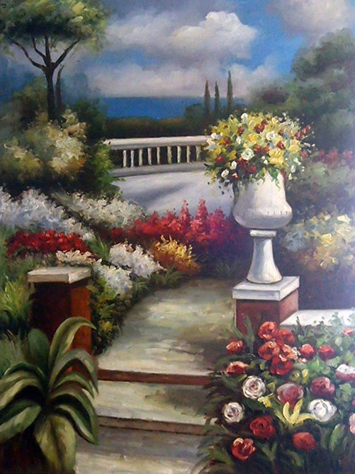 FL4818349 - 36"x48" Original Oil Painting