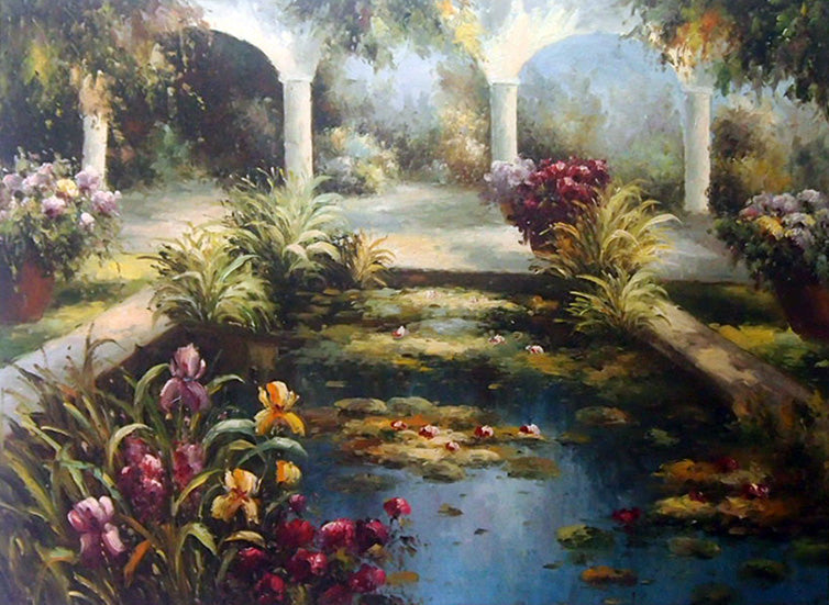 FL4818363 - 36"x48" Original Oil Painting