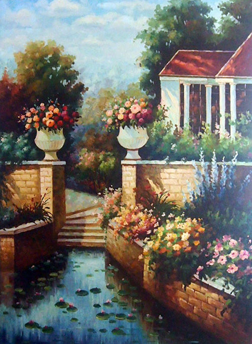 FL4818386 - 36"x48" Original Oil Painting