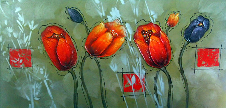 FL5017708 - 24"x48" Original Oil Painting