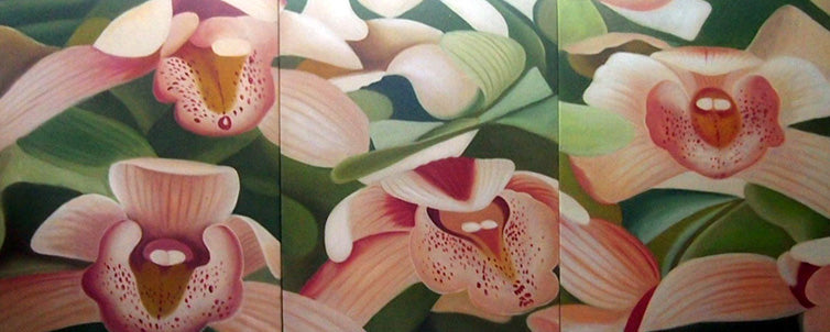 FLTT19291 - Triptych Original Oil Painting