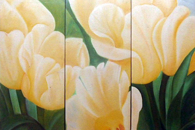 FLTT19296 - Triptych Original Oil Painting