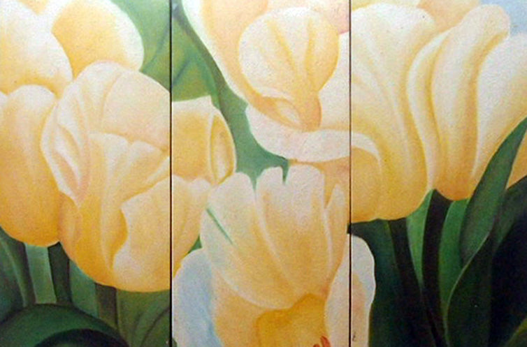 FLTT19298 - Triptych Original Oil Painting