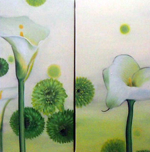 FLTT19301 - Triptych Original Oil Painting