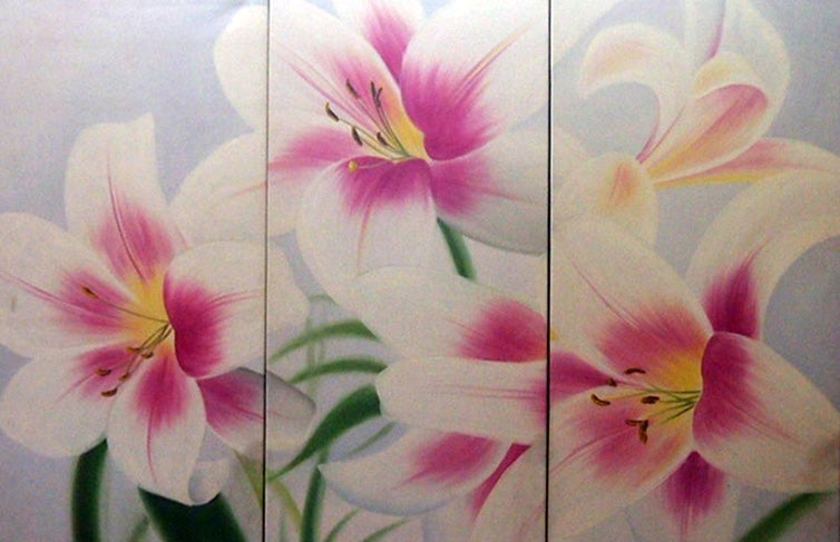FLTT19307 - Triptych Original Oil Painting