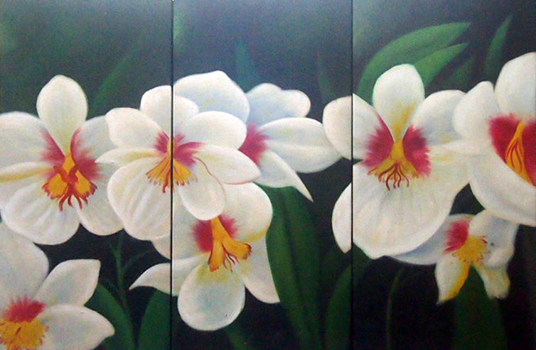 FLTT19319 - Triptych Original Oil Painting