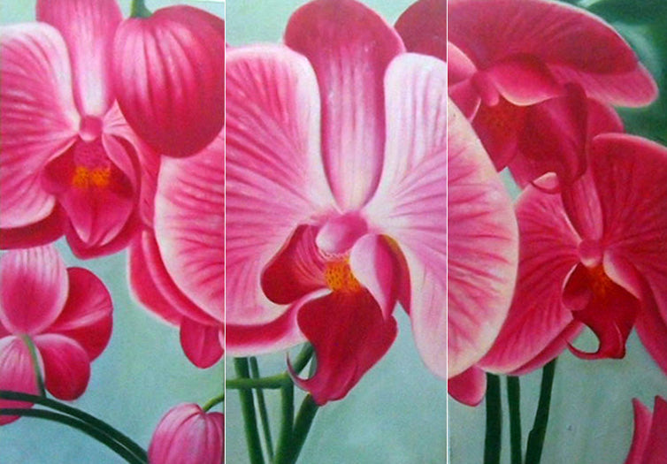 FLTT19324 - Triptych Original Oil Painting