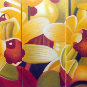 FLTT19325 - Triptych Original Oil Painting