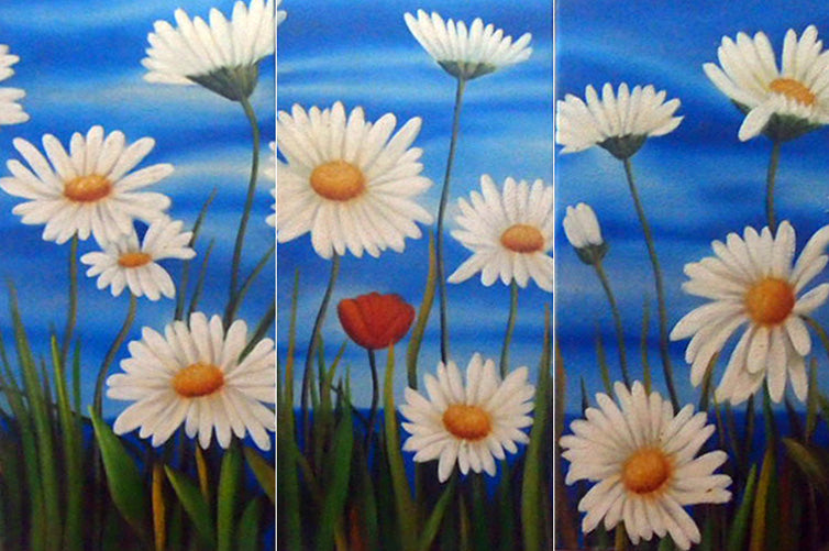 FLTT19326 - Triptych Original Oil Painting