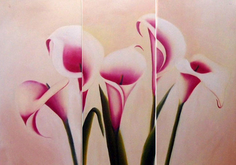 FLTT19335 - Triptych Original Oil Painting