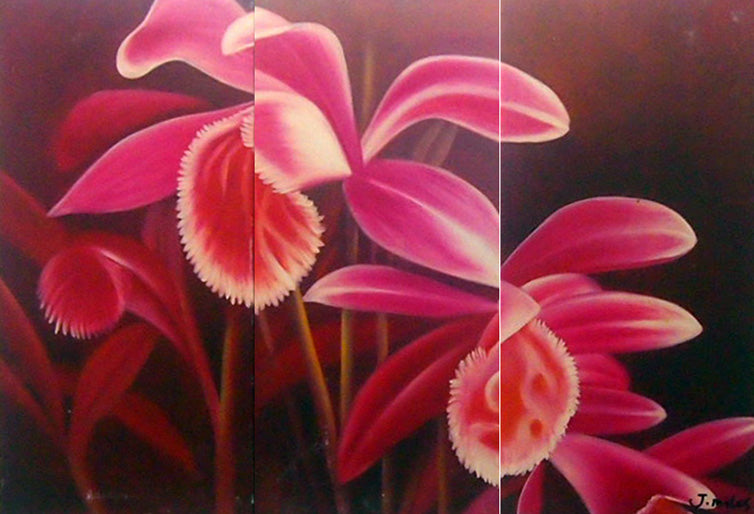 FLTT19336 - Triptych Original Oil Painting