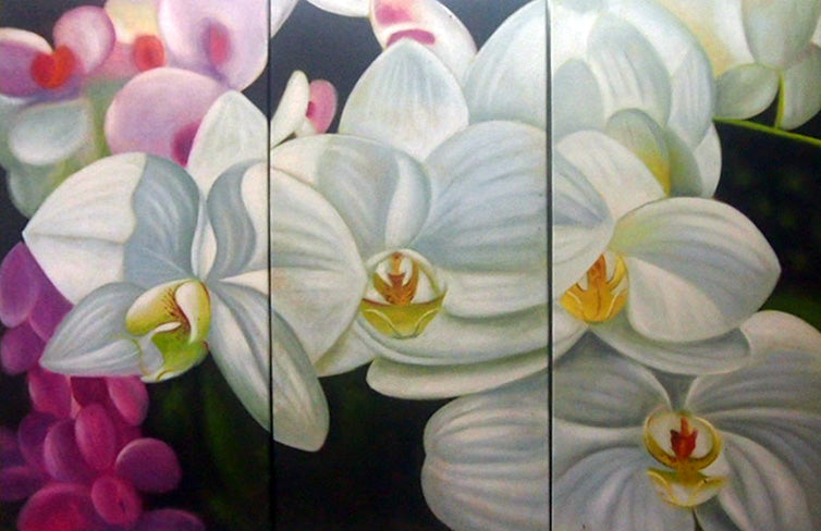 FLTT19347 - Triptych Original Oil Painting
