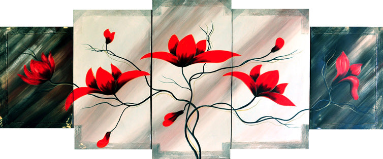 FLTT19594 - Triptych Original Oil Painting