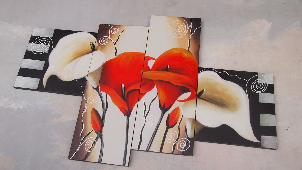 FLTT20489 - Triptych Original Oil Painting