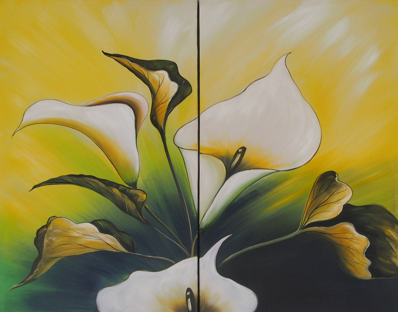 FLTT20508 - Triptych Original Oil Painting