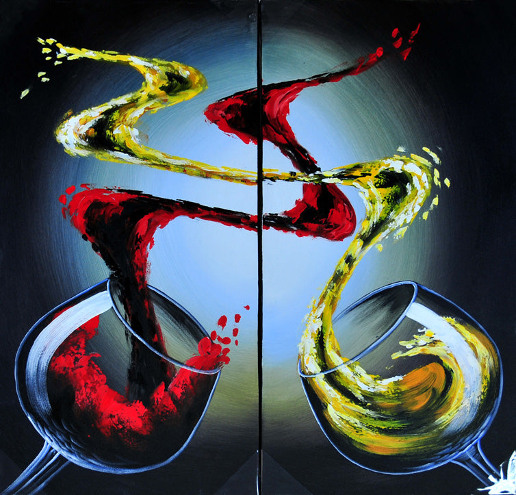 FWTT19597 - Triptych Original Oil Painting