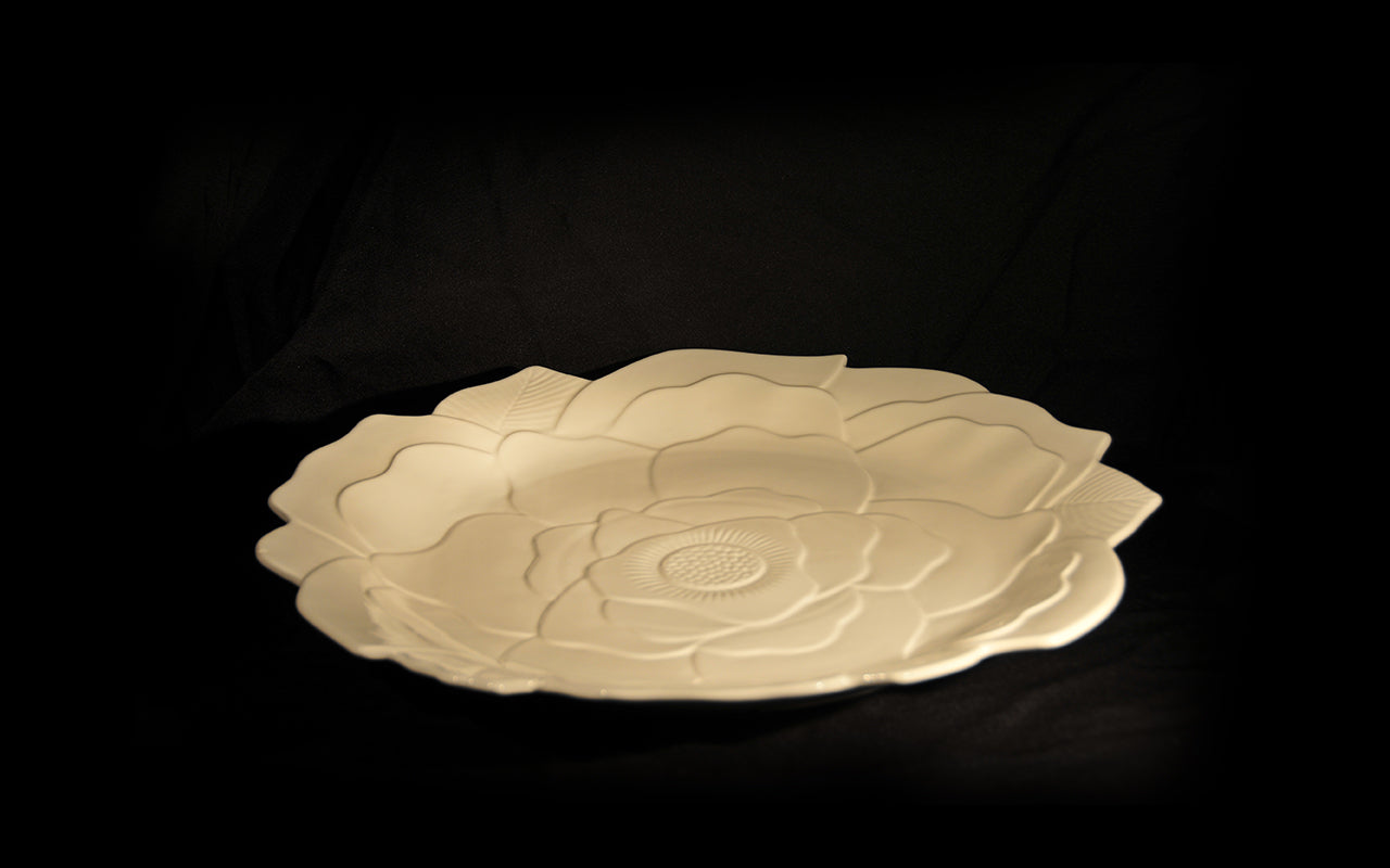 HCCH4738 - L White Rose Platter