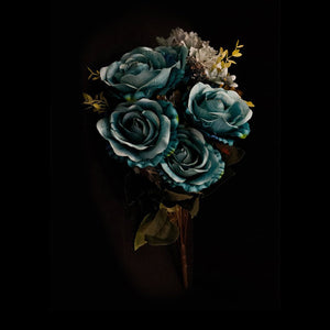 HCFL4756 - Teal M Rose Bouquet