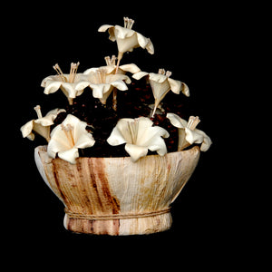 HCFL4842 - Hand Carved Wood Floral Bouquet