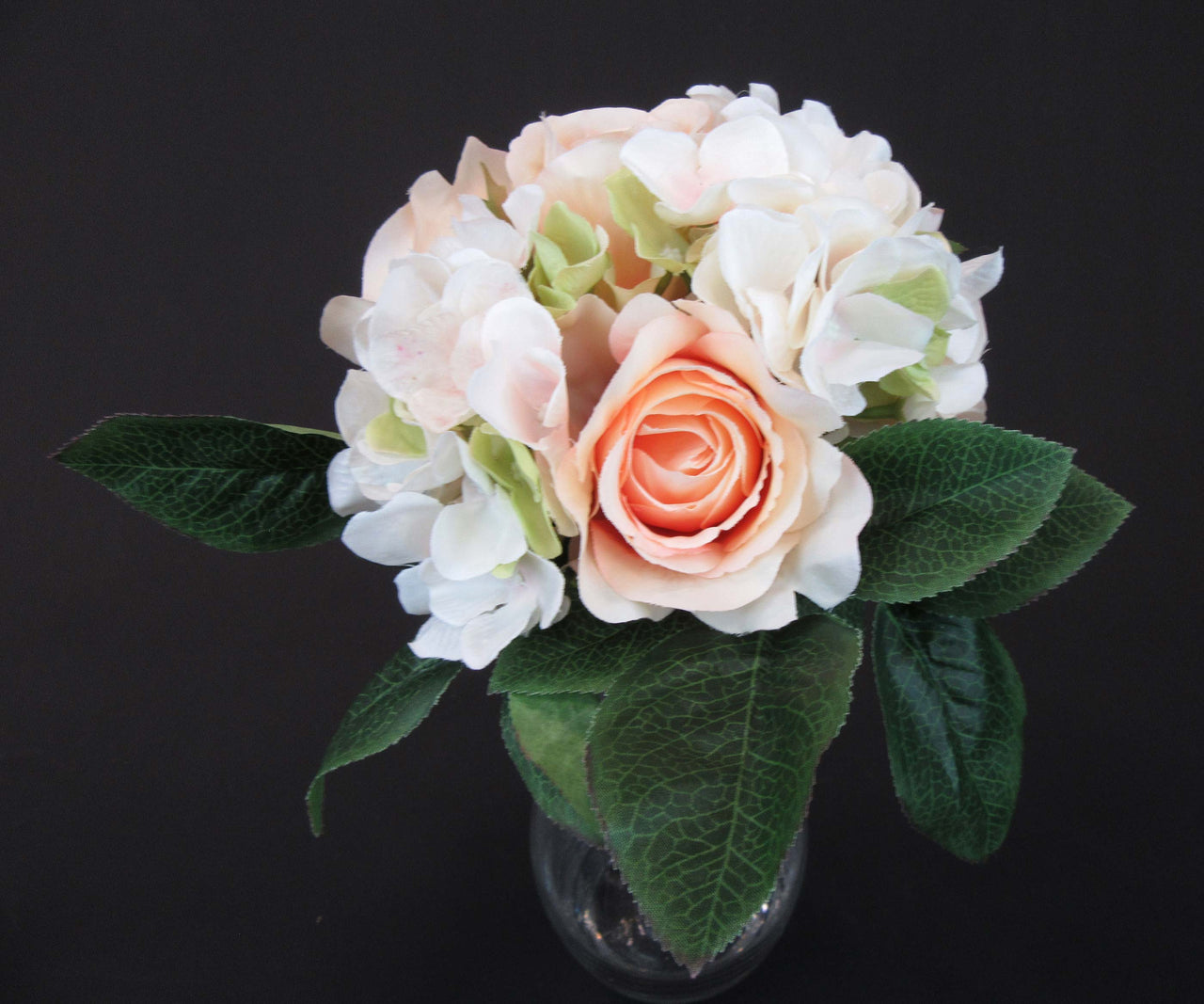 HCFL5627 - Blush Pink Rose/Hydra Bouquet