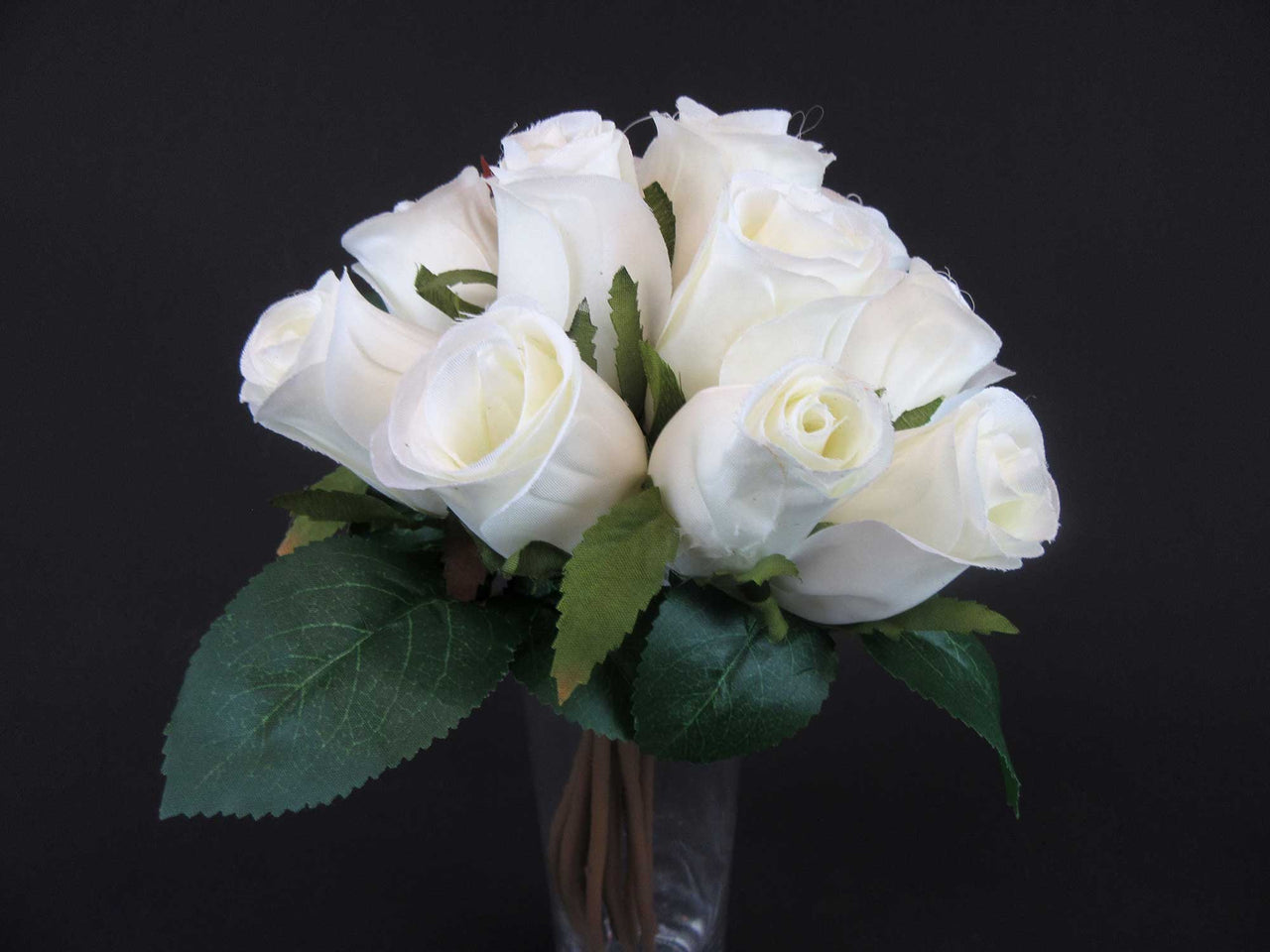HCFL5911 - White Rose Bud Bouquet
