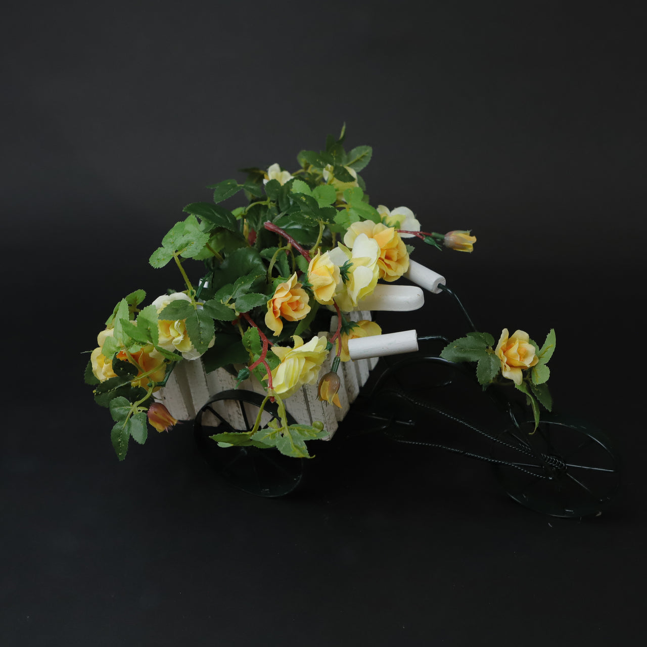 HCFL6980 - Yellow Rose Bicycle Pot