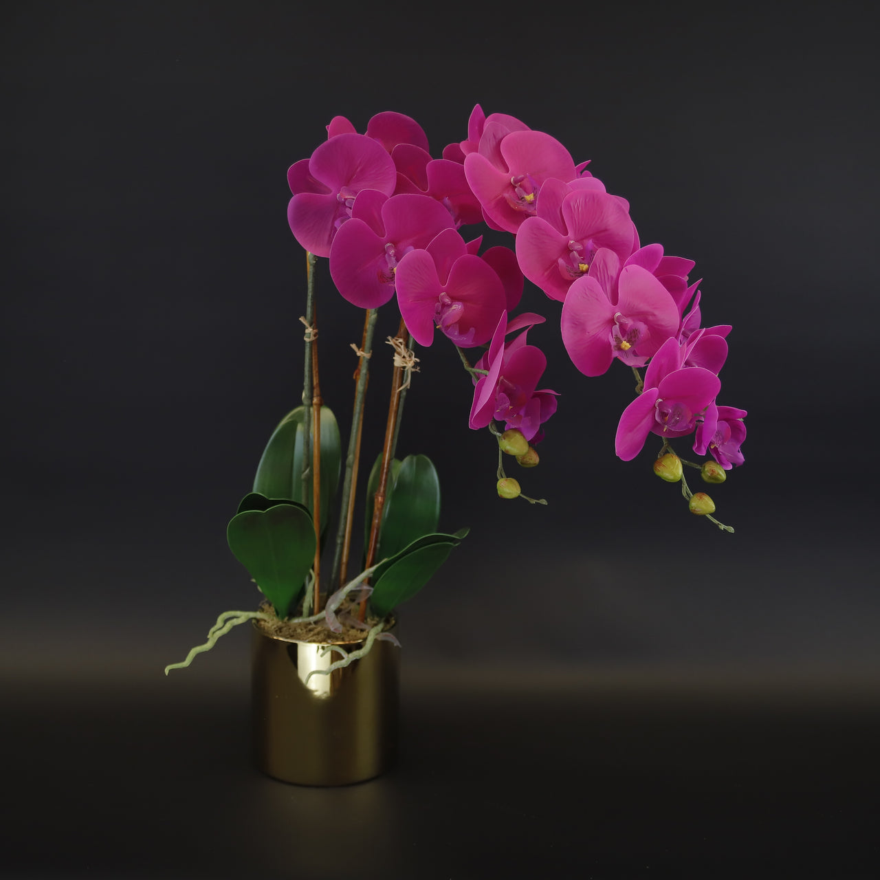 HCFL9592 - Magenta Orchid in Gold Pot