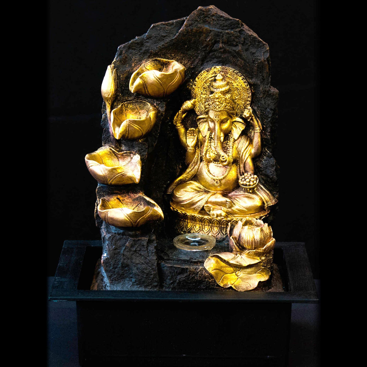 HCFT5182 - Ganesh w/4 Pots Down Fountain