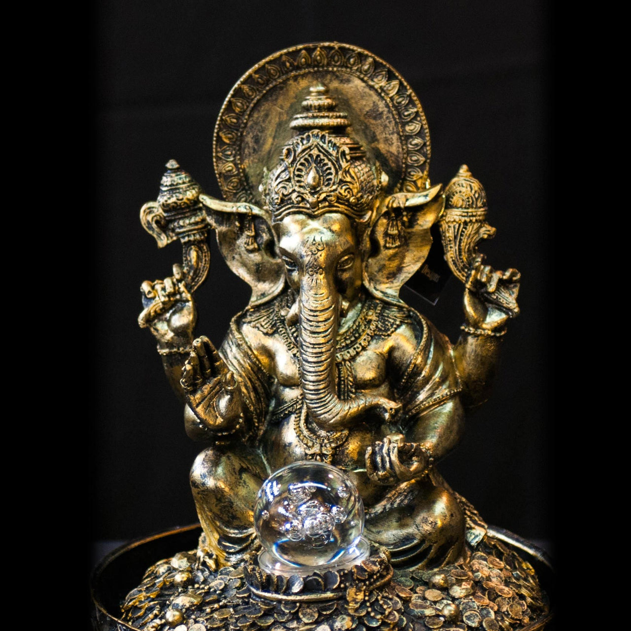HCFT5199 - Ganesh w/Coins & Pot Fountain