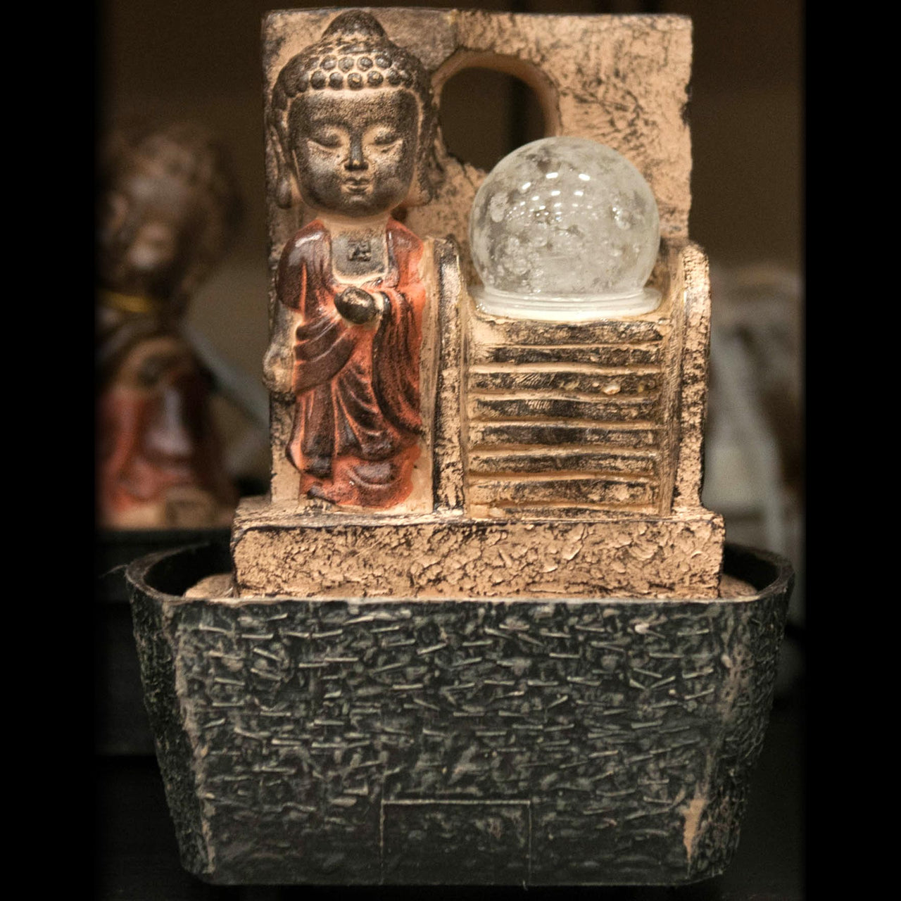 HCFT5431 - Standing Beige Buddha Fountain