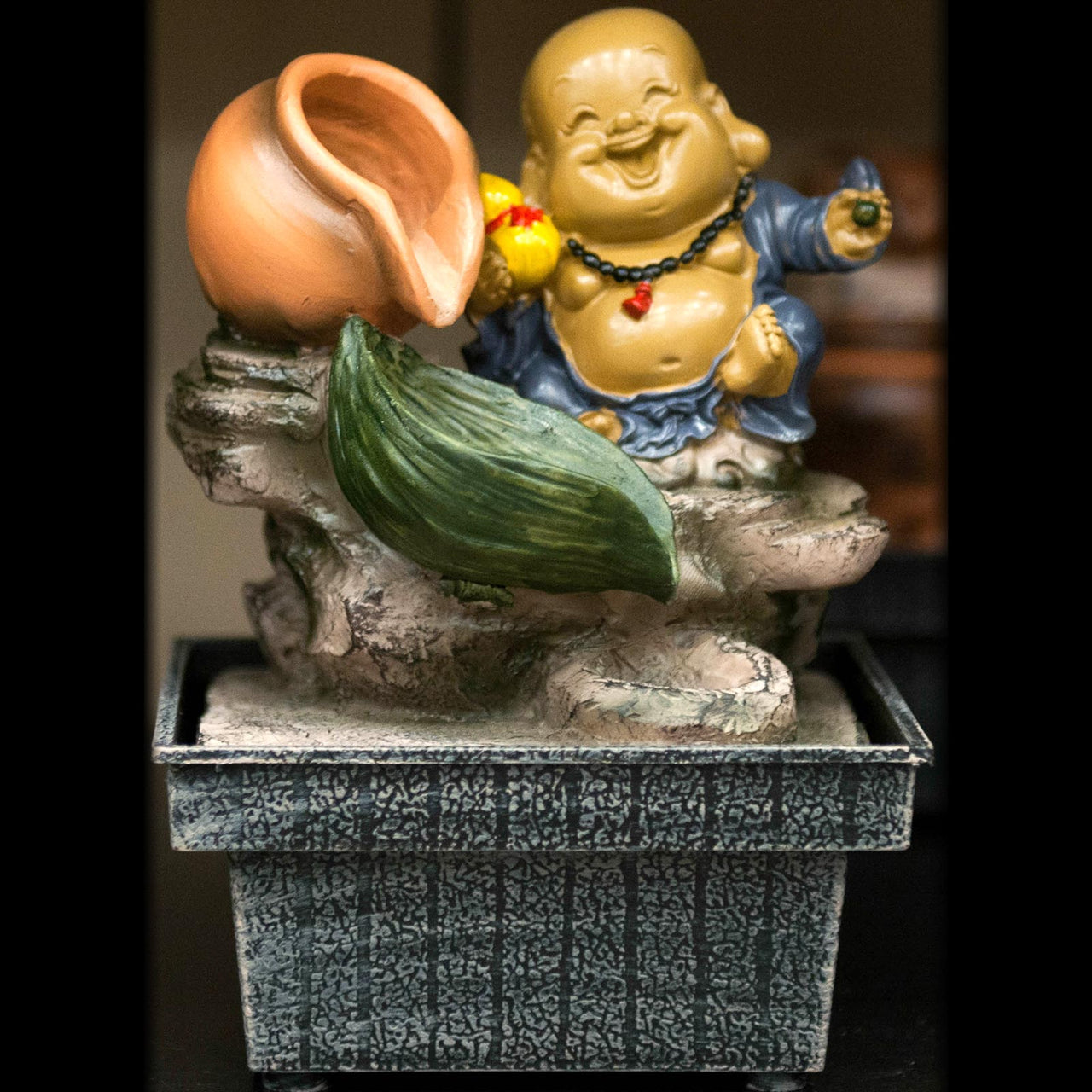 HCFT5432 - Beige Fat Buddha with Pots Fountain