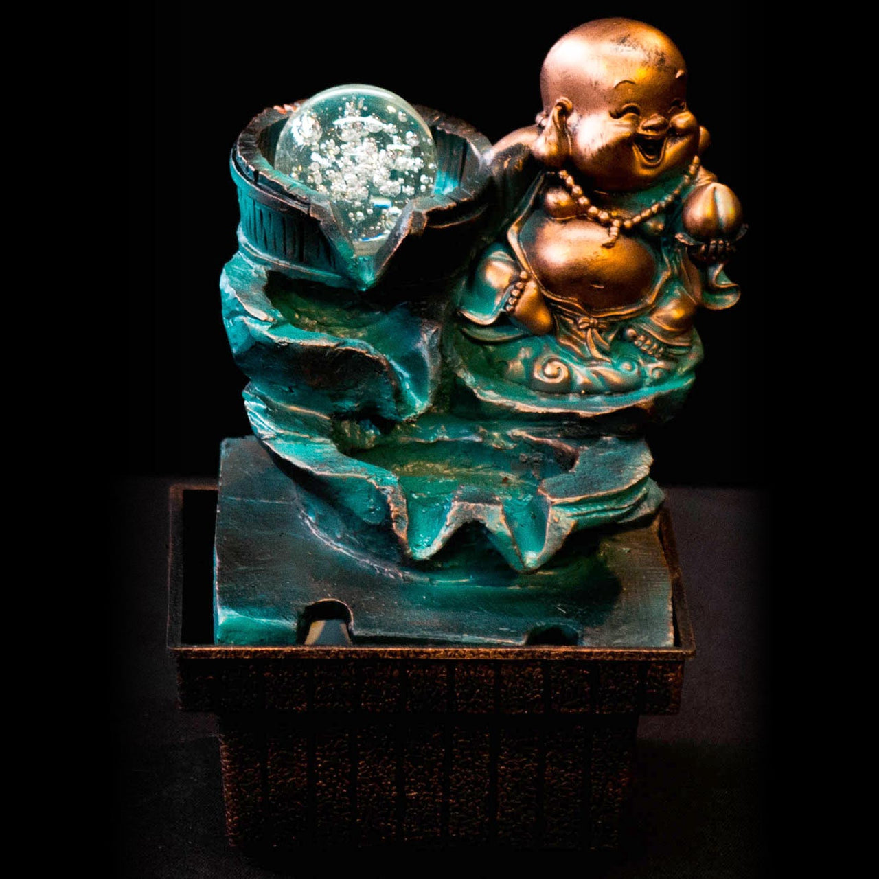 HCFT5453 - Blue Happy Buddha with Pots Fountain