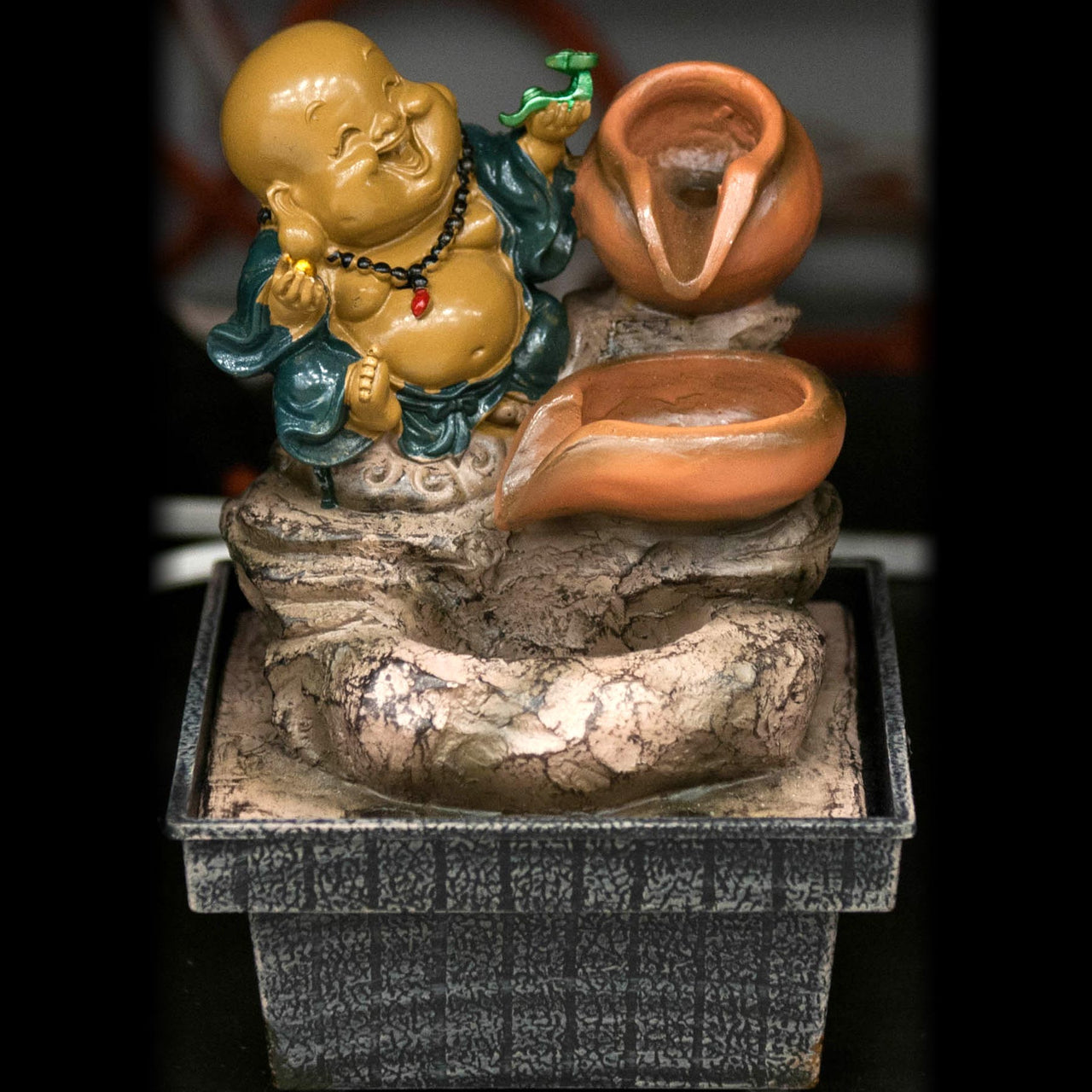 HCFT5460 - Happy Beige Buddha with Pots Fountain