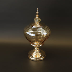 HCGL8888 - S Glass/Brass Pedestal Bowl