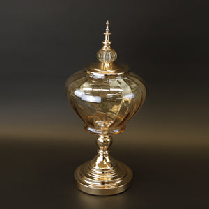 HCGL8889 - M Glass/Brass Pedestal Bowl