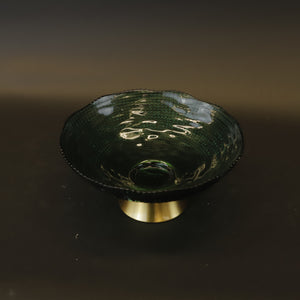 HCGL8892 - Emerald Pedestal Bowl - M