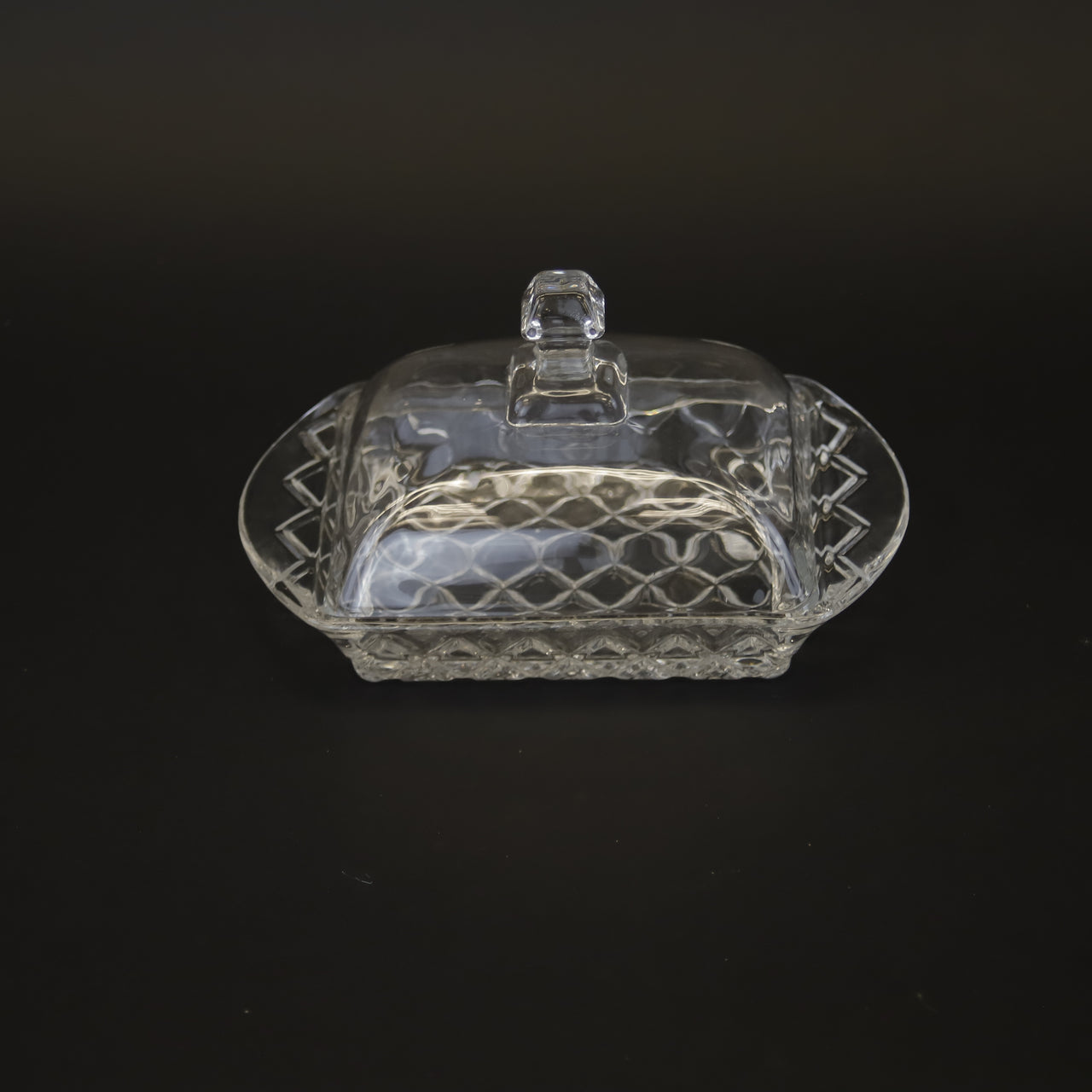 HCGL9399 - Cut Glass Butter Dish