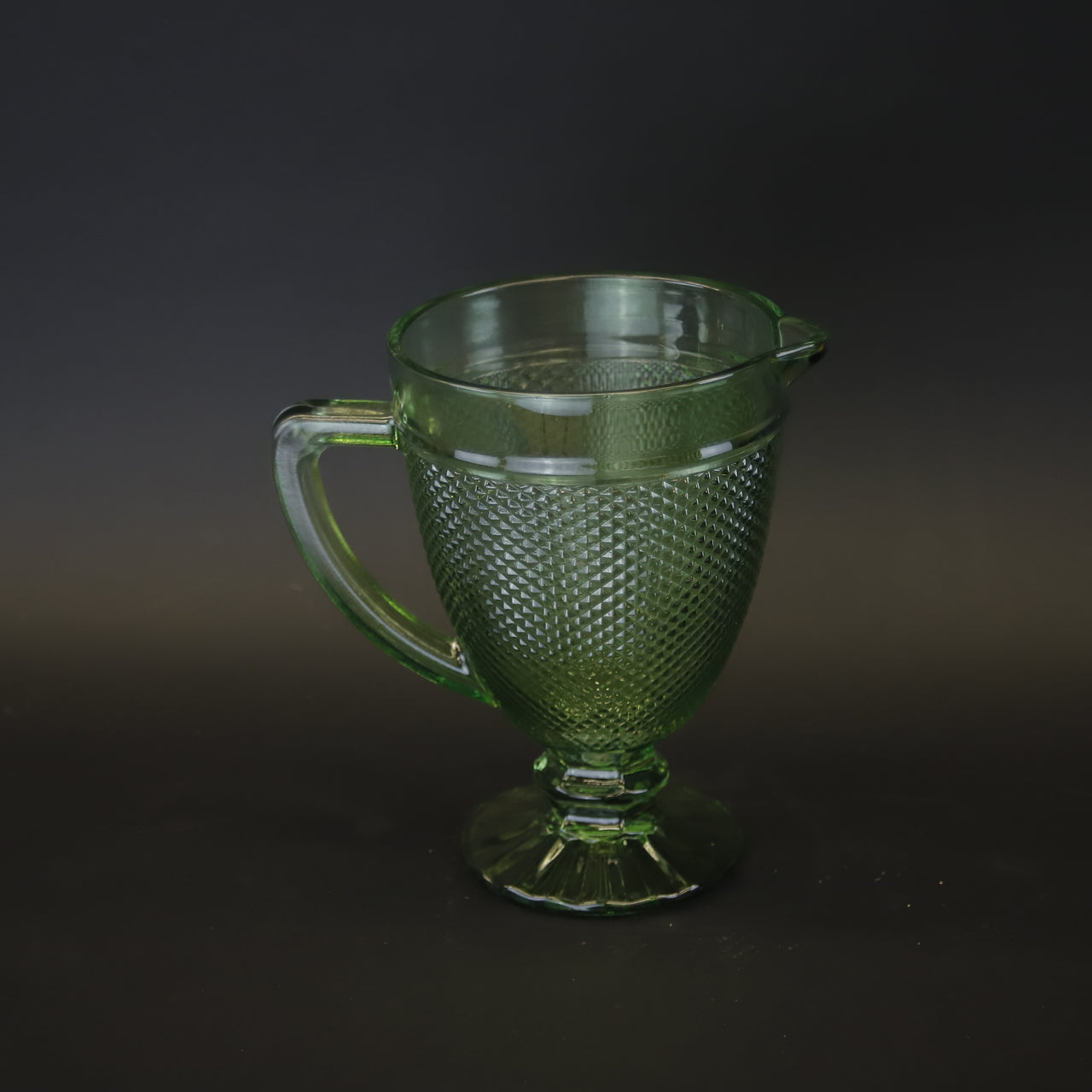 HCGL9789 - Green Cut Glass Water Jug