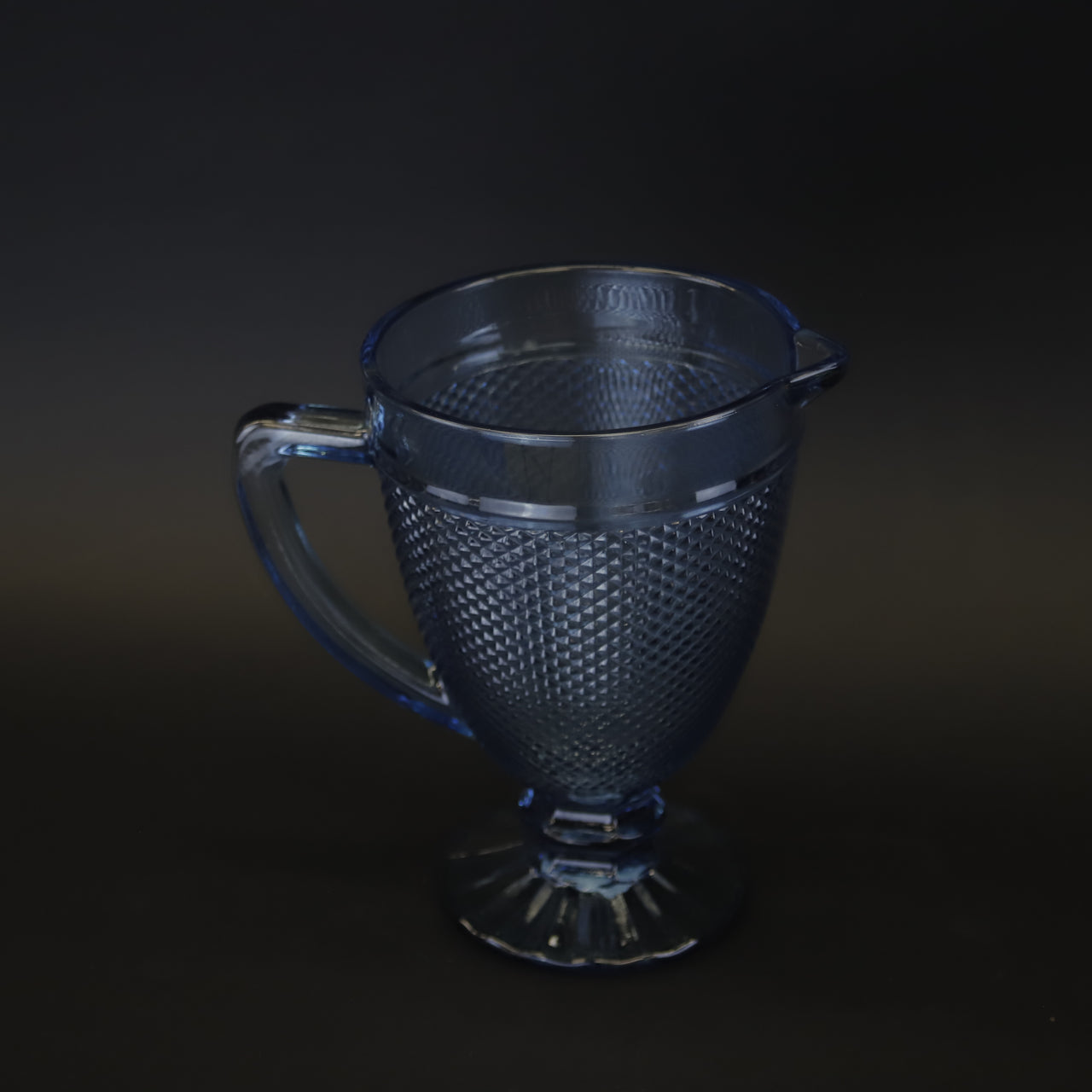 HCGL9790 - Blue Cut Glass Water Jug