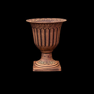 HCHD4659 - Gold Roman Pedestal Pot Large