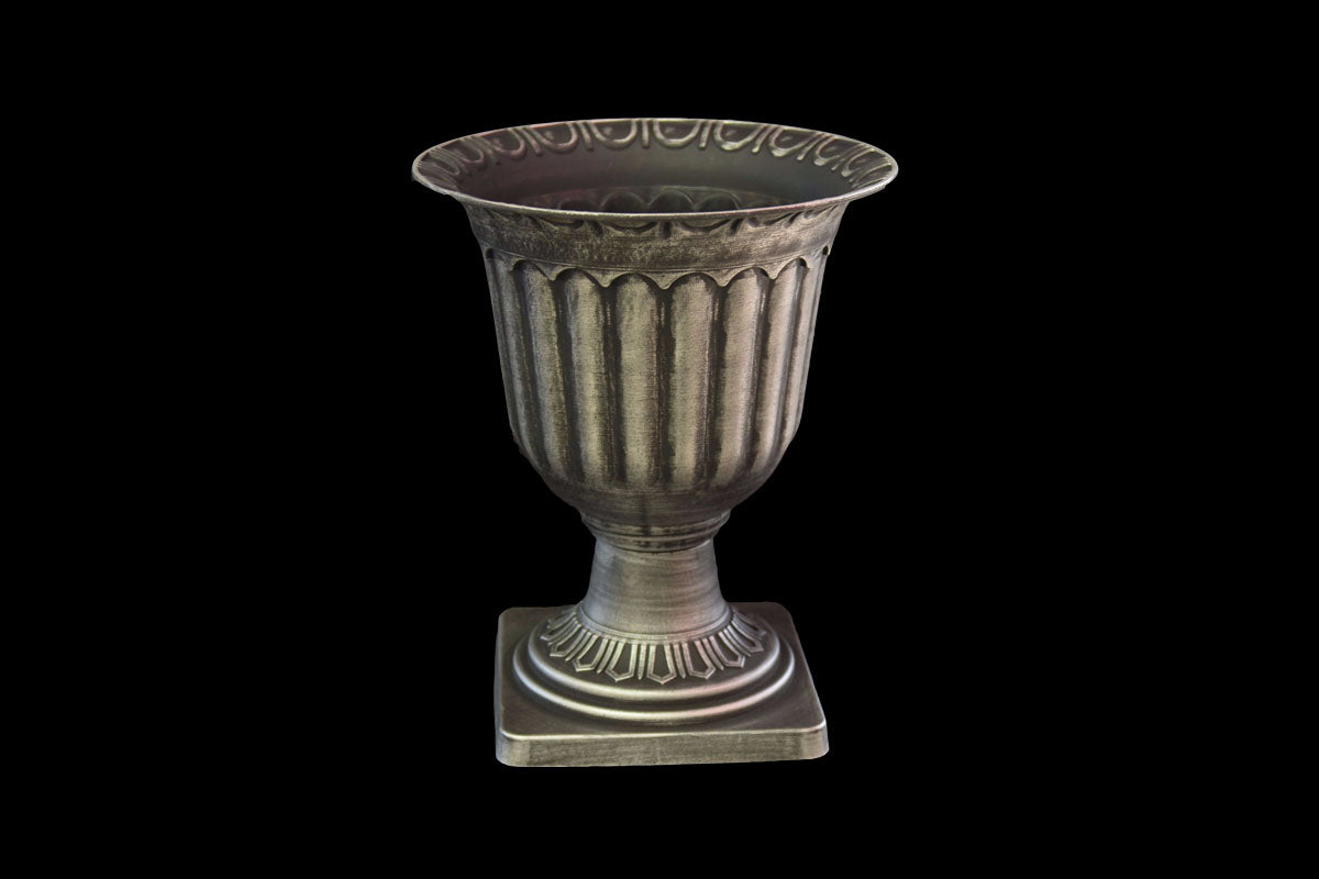 HCHD4660 - Silver Roman Pedestal Pot Large