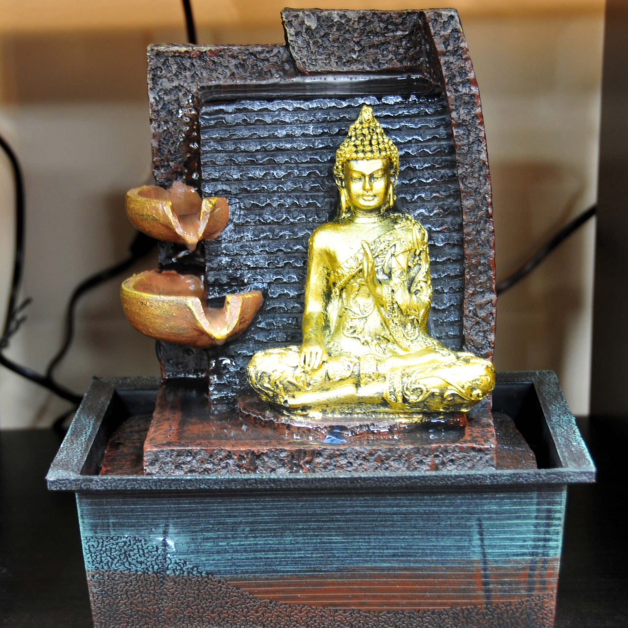 HCHD5133 - Buddha Pots on Left Fountain