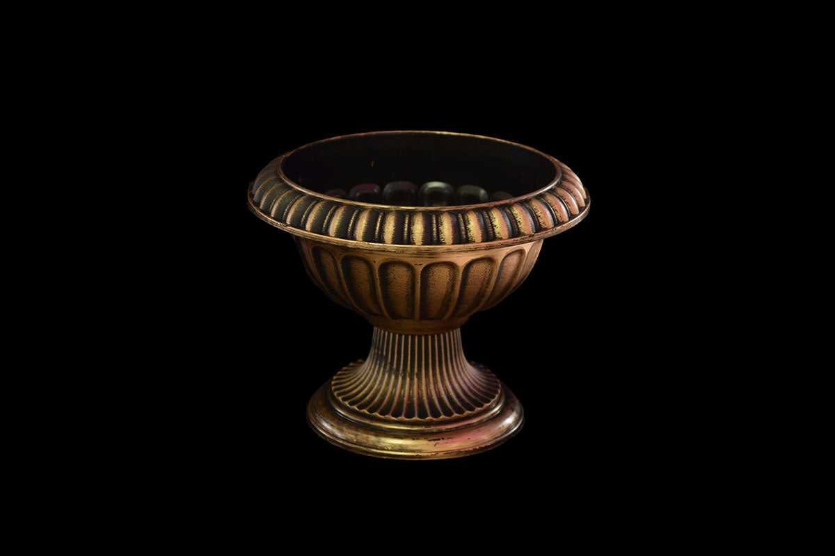 HCHD5148 - Gold Pedestal Pot