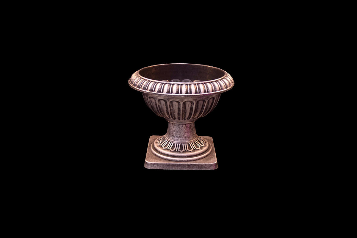 HCHD5149 - Silver Pedestal Pot